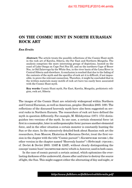 On the Cosmic Hunt in North Eurasian Rock Art