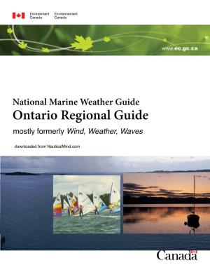 Ontario Regional Guide Mostly Formerly Wind, Weather, Waves