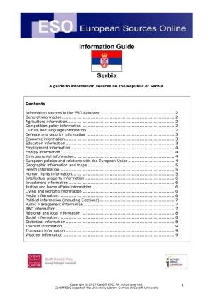 Information Guide Serbia