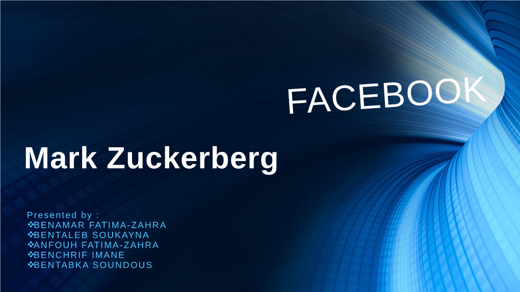 FACEBOOK Mark Zuckerberg