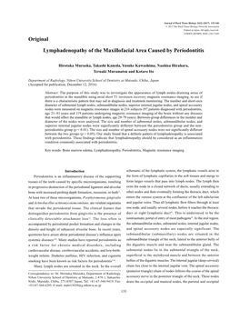 Original Lymphadenopathy of the Maxillofacial Area Caused By