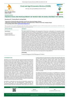 Production and Management of Honey Bee in Dang District of Nepal