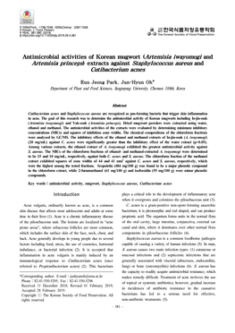 Artemisia Princeps) Extracts Against Staphylococcus Aureus and Cutibacterium Acnes