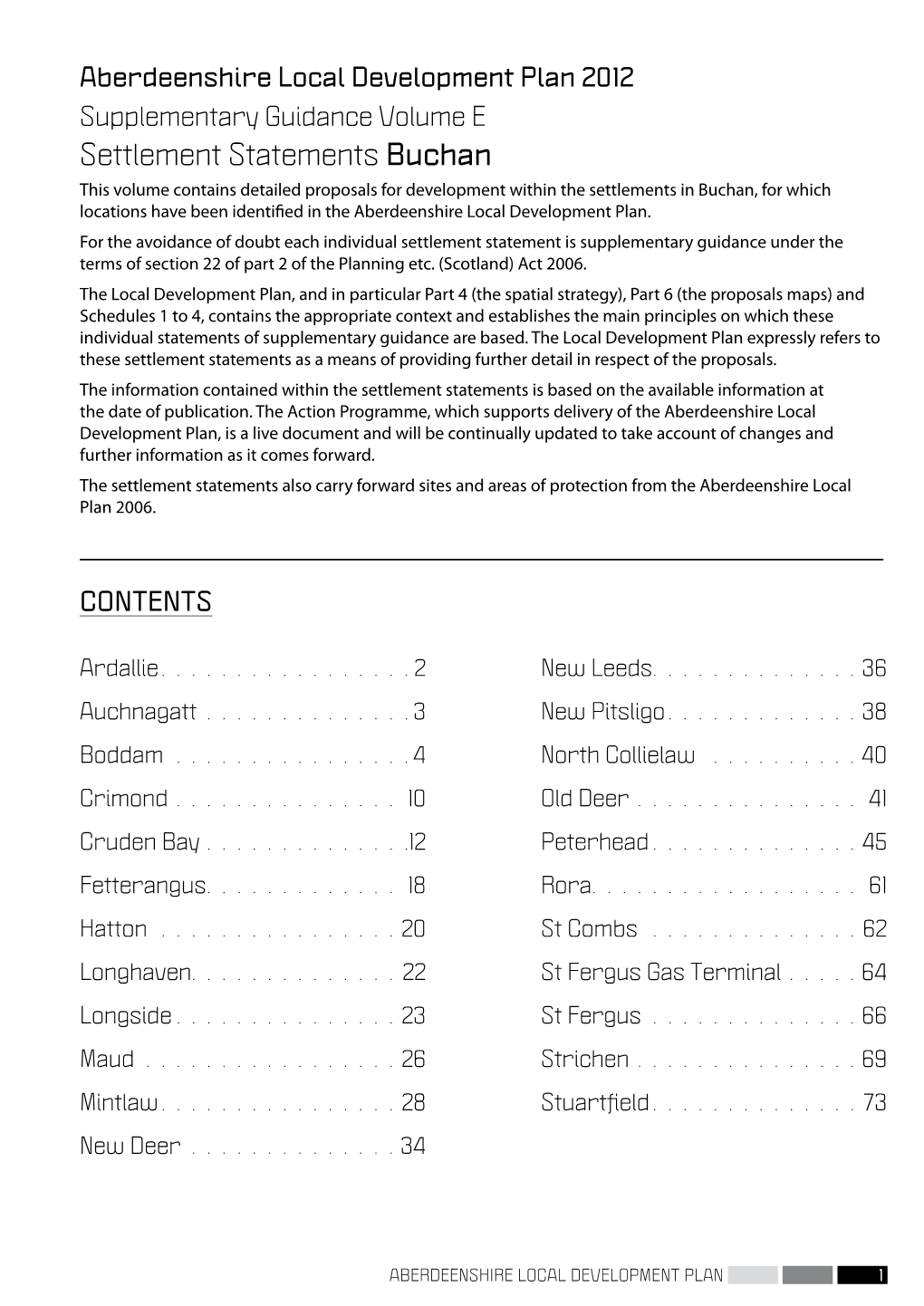 Settlement Statements Buchan