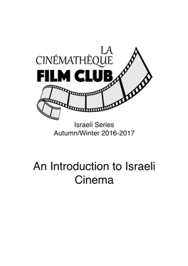 An Introduction to Israeli Cinema