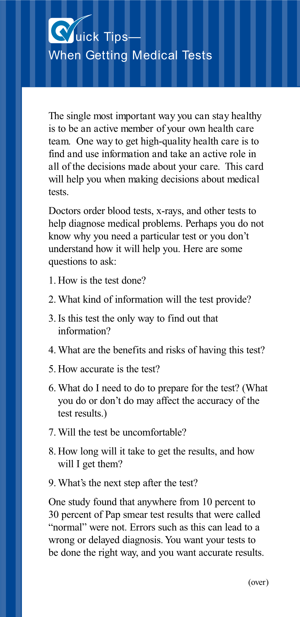 Quick Tips When Getting a Medical Tests