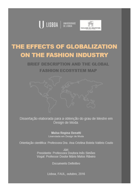 The Effects of Globalization on the Fashion Industry– Maísa Benatti