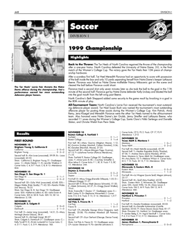 1999-00 NCAA Women's Soccer Championships Records