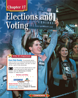 CHAPTER 17: ELECTIONS and VOTING 475 474-480 CH17S1-860053 12/3/04 5:18 AM Page 476