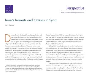 Israel's Interests and Options in Syria