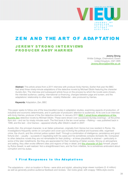 Zen and the Art of Adaptation