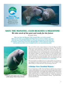 35-Year Retrospective of Save the Manatee
