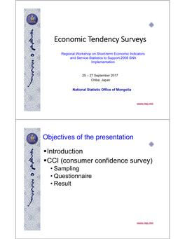 Economic Tendency Surveys