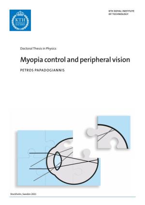 Myopia Control and Peripheral Vision