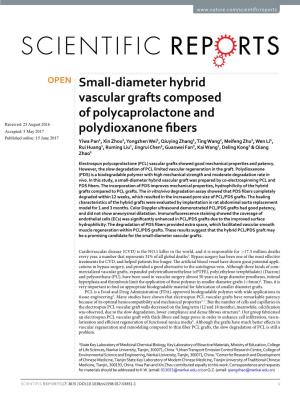 Small-Diameter Hybrid Vascular Grafts Composed of Polycaprolactone And