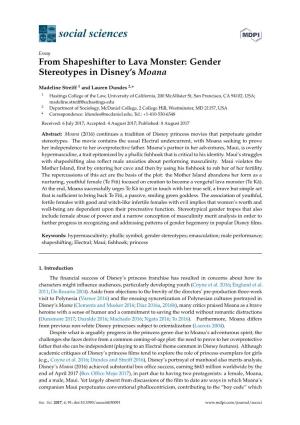 Gender Stereotypes in Disney's Moana