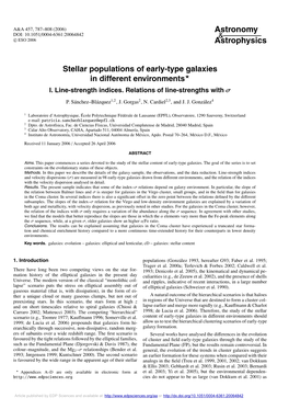 Stellar Populations of Early-Type Galaxies in Different Environments� I