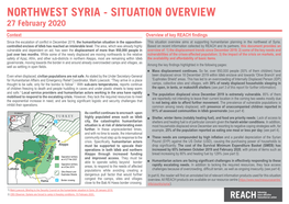 NORTHWEST SYRIA - SITUATION OVERVIEW 27 February 2020