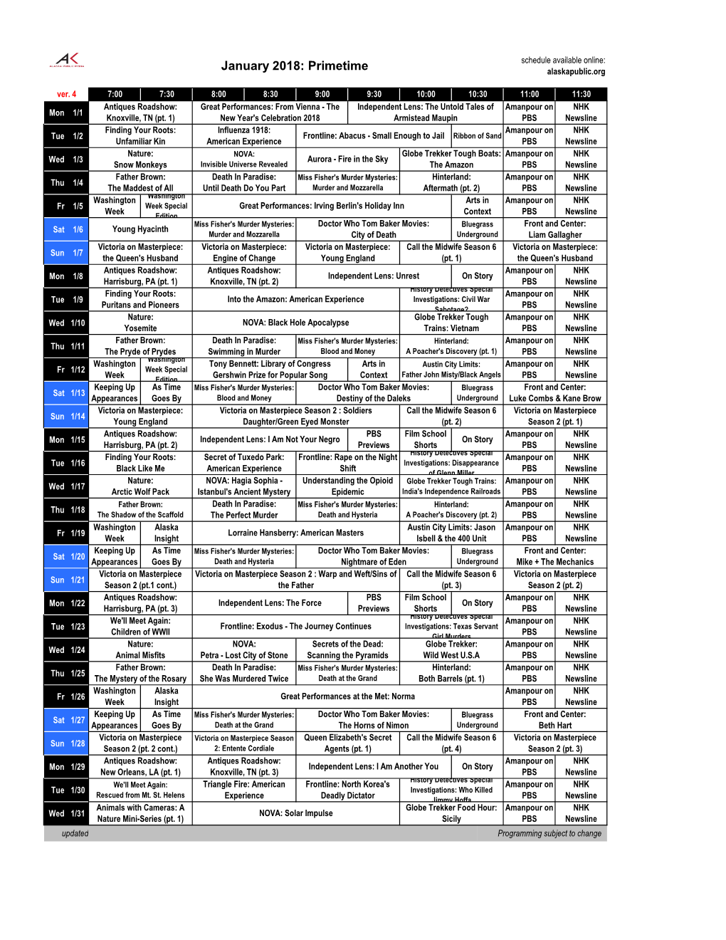 January 2018: Primetime Alaskapublic.Org