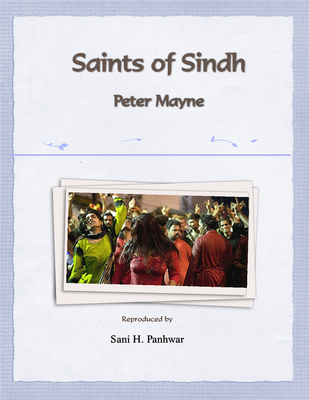 Saints of Sindh by Peter Mayne