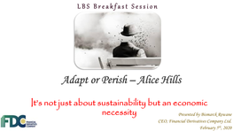 Adapt Or Perish – Alice Hills