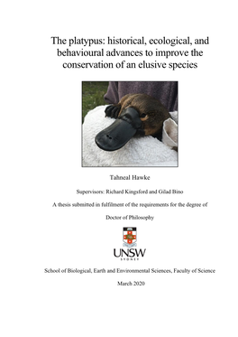 The Platypus: Historical, Ecological, and Behavioural Advances to Improve the Conservation of an Elusive Species