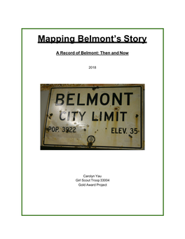 Mapping Belmont's Story