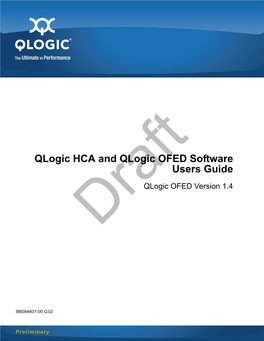 Qlogic HCA and Qlogic OFED Software User Guide Version