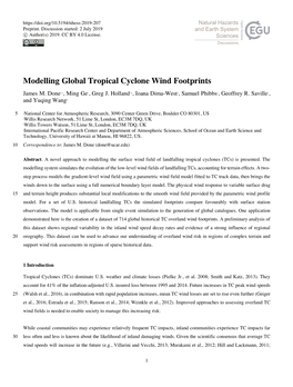 Modelling Global Tropical Cyclone Wind Footprints