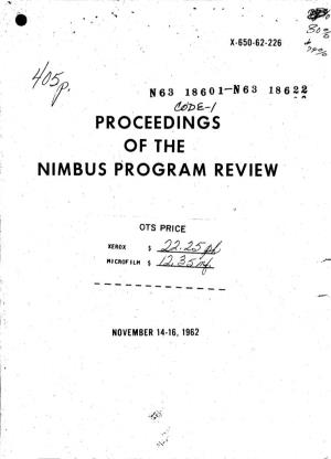 Proceedings of the Nimbus Program Review
