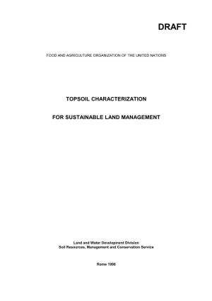 Topsoil Characterization for Sustainable Land Management 1