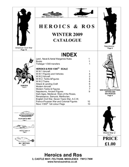 Heroics & Ros Index
