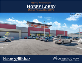 HOBBY LOBBY Hialeah, Florida (Miami MSA)