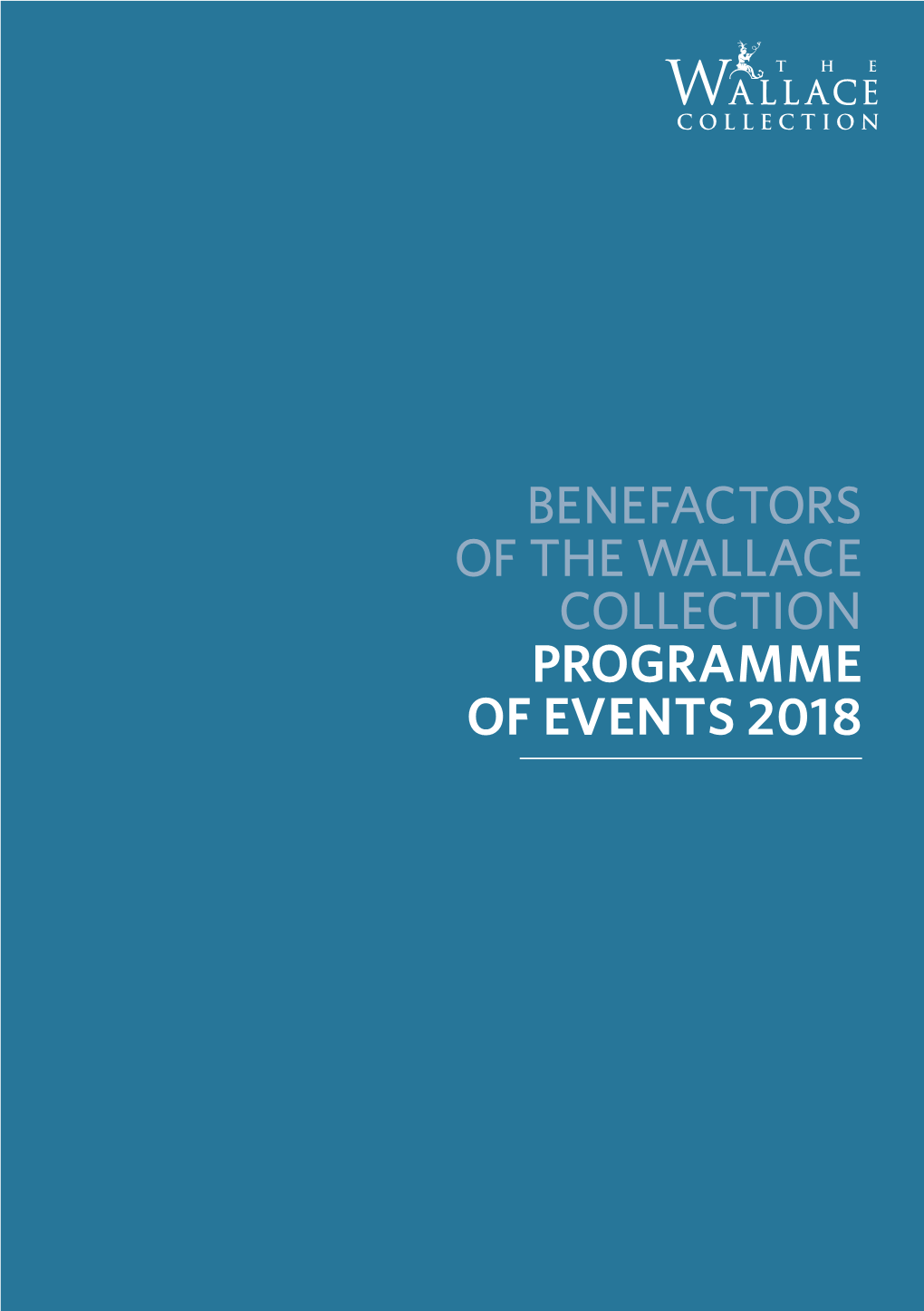 Benefactors of the Wallace Collection Programme of Events 2018