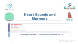 Heart Sounds and Murmurs