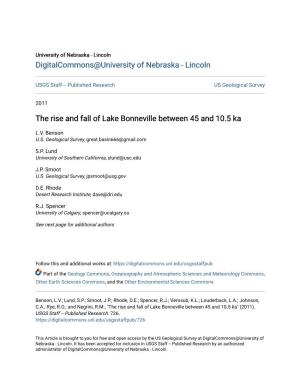 The Rise and Fall of Lake Bonneville Between 45 and 10.5 Ka