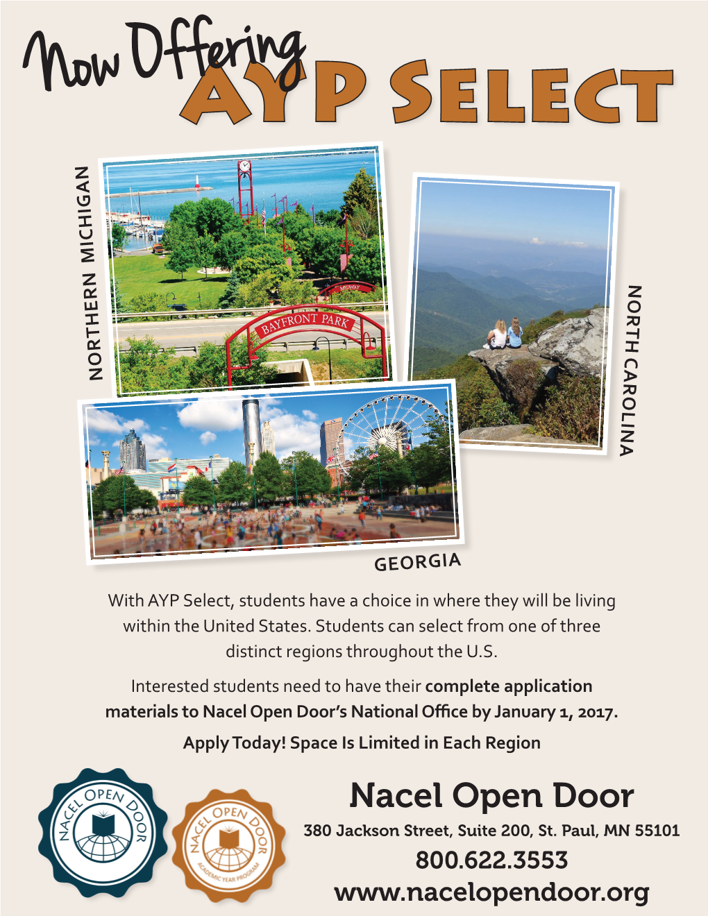 Nacel Open Door’S National Office by January 1, 2017