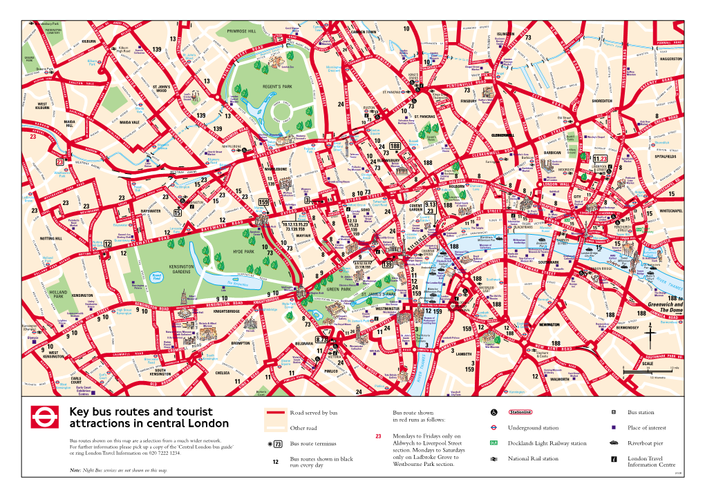 Key Bus Routes and Tourist Attractions in Central London - DocsLib