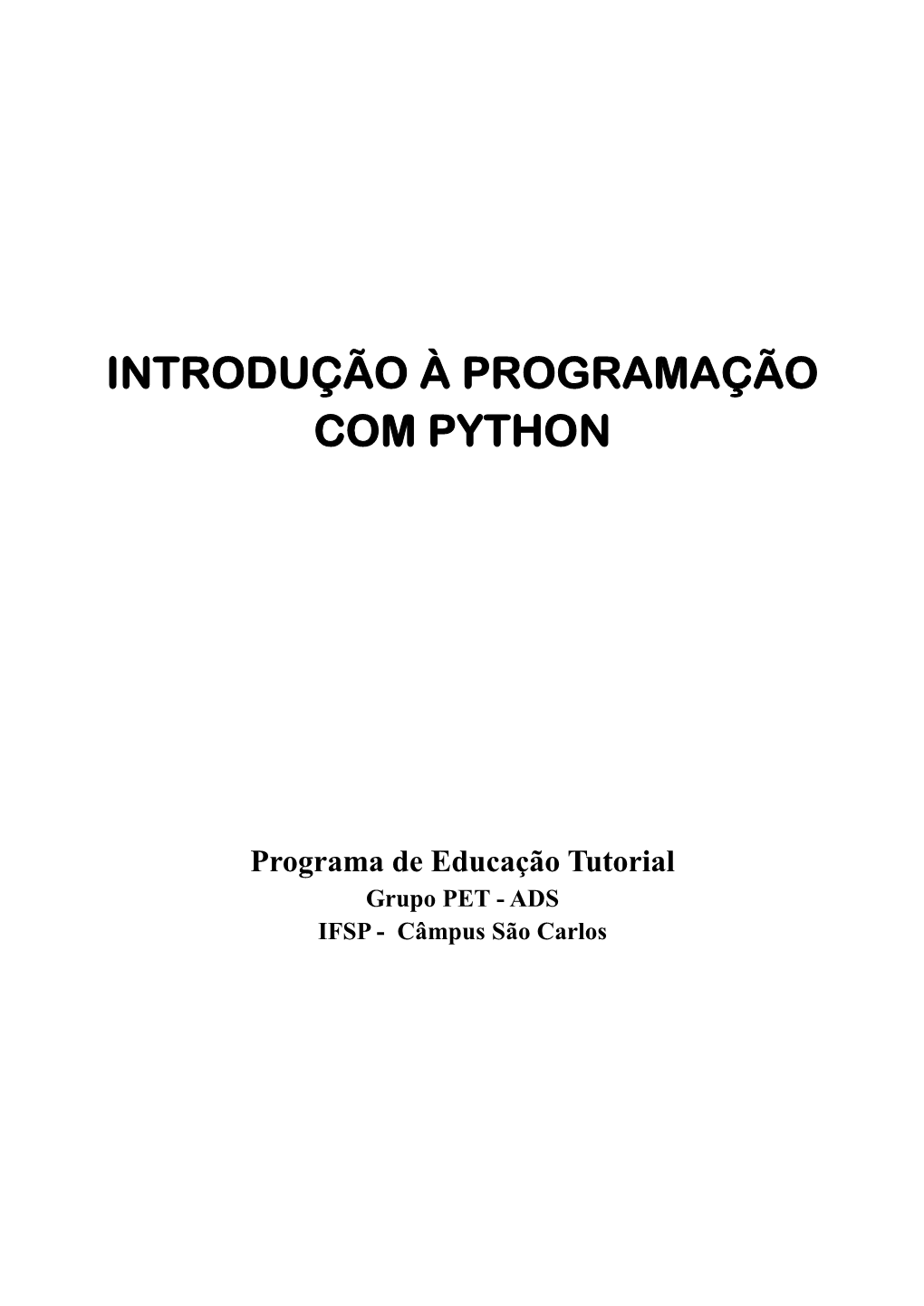 Introdução À Programação Com Python