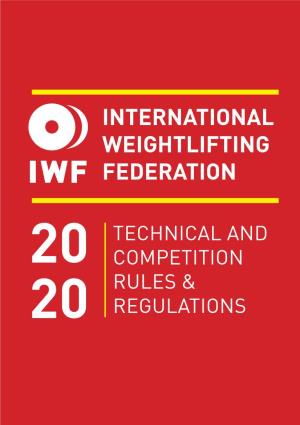 IWF TCRR Must Be Held in the Following Categories and Sequence