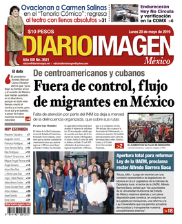 DIARIO IMAGEN MEXICO Es Una Publicación Editada Por JOSE LUIS MONTAÑEZ AGUILAR E Impresa Por UNIEDITORES S.A