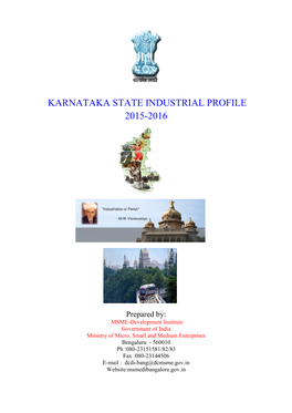Karnataka State Industrial Profile 2015-2016