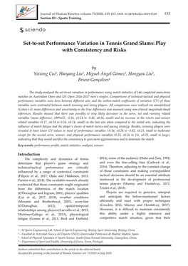 Set-To-Set Performance Variation in Tennis Grand Slams: Play with Consistency and Risks