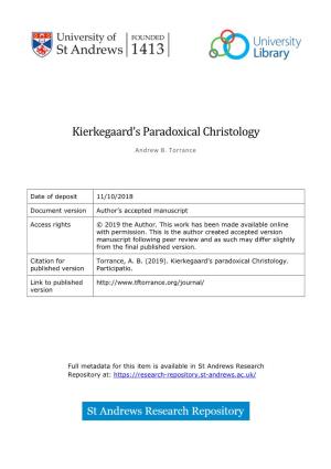 Kierkegaard's Paradoxical Christology