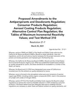 Final Resolution 21-7 Consumer Products Amendments