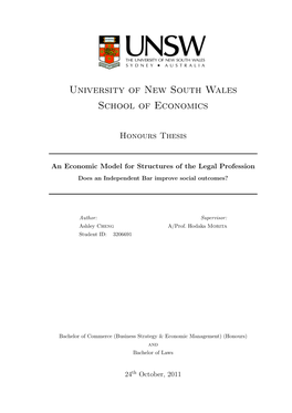 University of New South Wales School of Economics