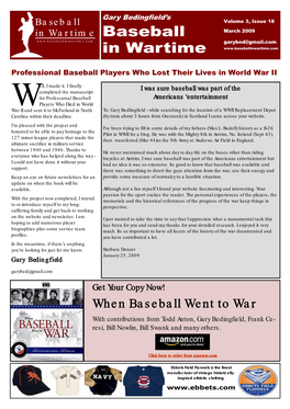 Baseball in Wartime Newsletter Page 2