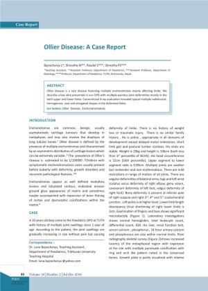 Ollier Disease: a Case Report