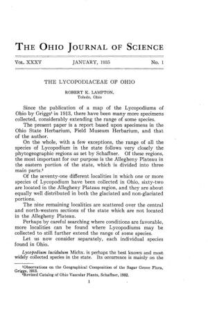 The Lycopodiaceae of Ohio