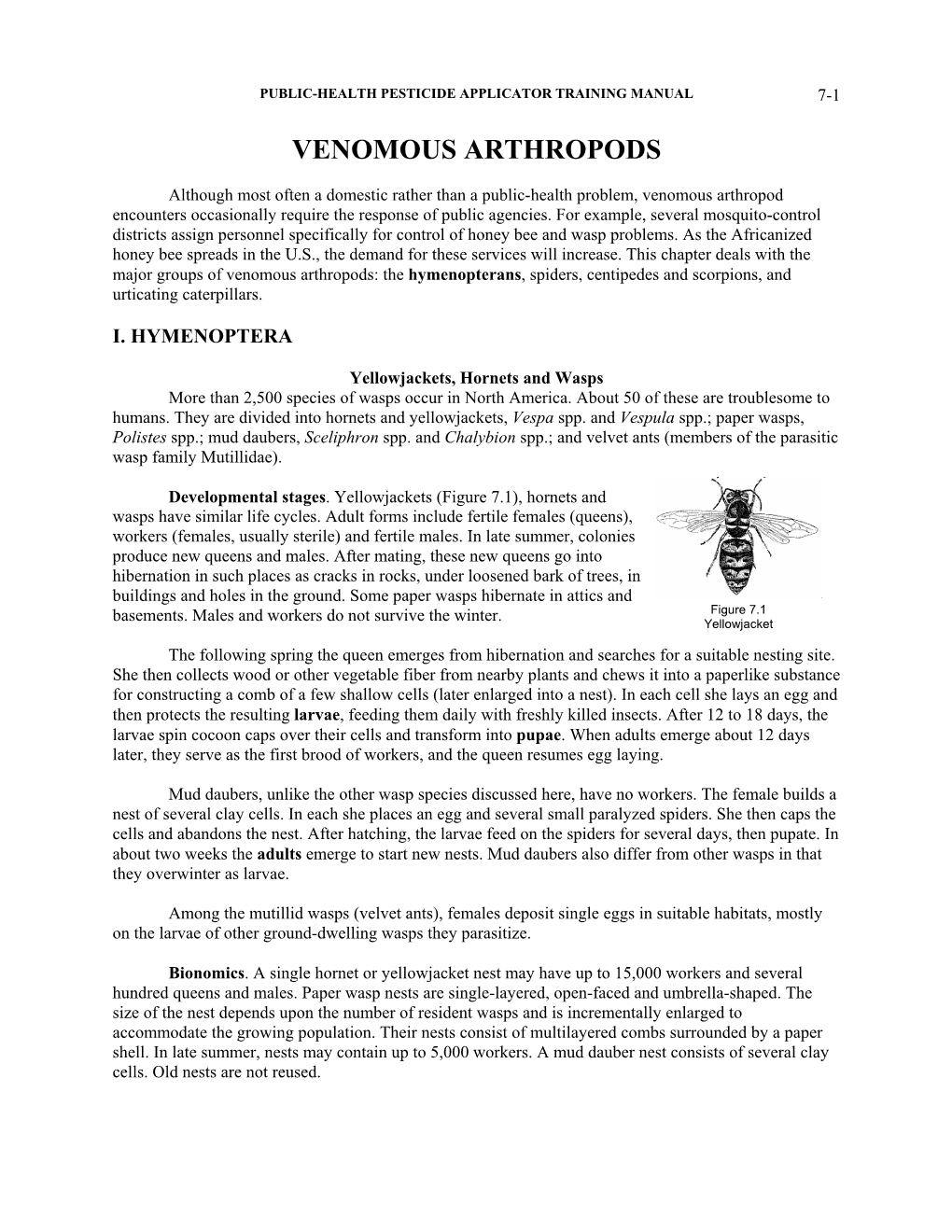 Venomous Arthropods